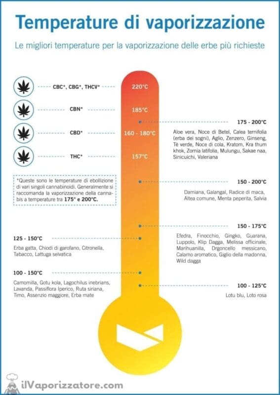 Temperatur der Kräuterverdampfung