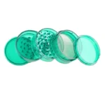 grinder de plástico verde 5 peças